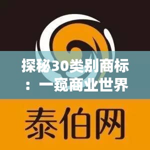 探秘30类别商标：一窥商业世界的多彩斑斓