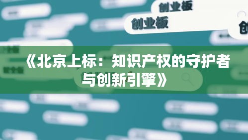 《北京上标：知识产权的守护者与创新引擎》