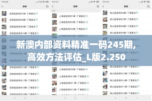 新澳内部资料精准一码245期,高效方法评估_L版2.250