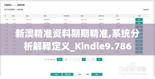 新澳精准资料期期精准,系统分析解释定义_Kindle9.786