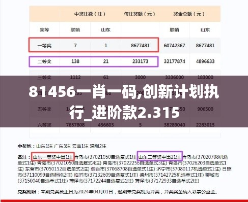 81456一肖一码,创新计划执行_进阶款2.315