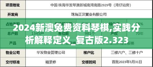 2024新澳兔费资料琴棋,实践分析解释定义_复古版2.323