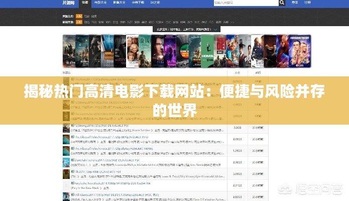 揭秘热门高清电影下载网站：便捷与风险并存的世界