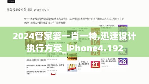 2024管家婆一肖一特,迅速设计执行方案_iPhone4.192