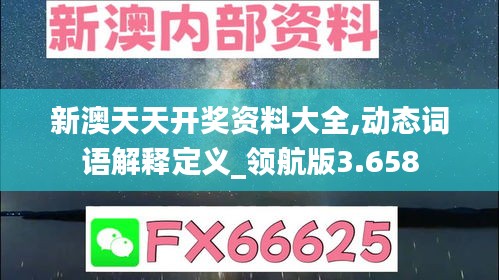 新澳天天开奖资料大全,动态词语解释定义_领航版3.658