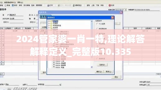 2024管家婆一肖一特,理论解答解释定义_完整版10.335