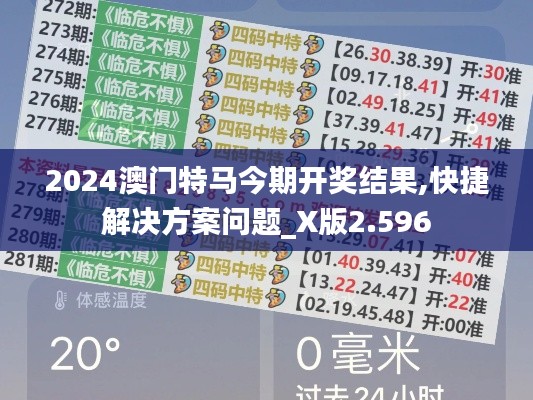 2024澳门特马今期开奖结果,快捷解决方案问题_X版2.596