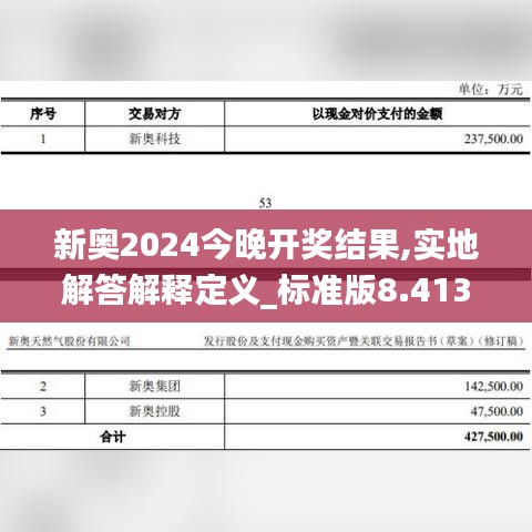 新奥2024今晚开奖结果,实地解答解释定义_标准版8.413