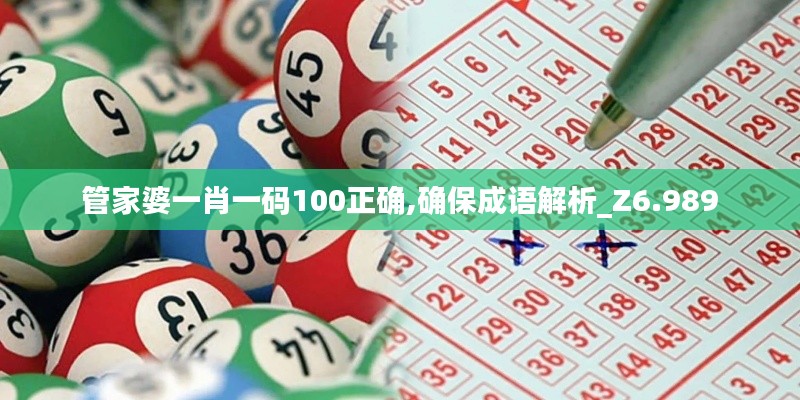 管家婆一肖一码100正确,确保成语解析_Z6.989