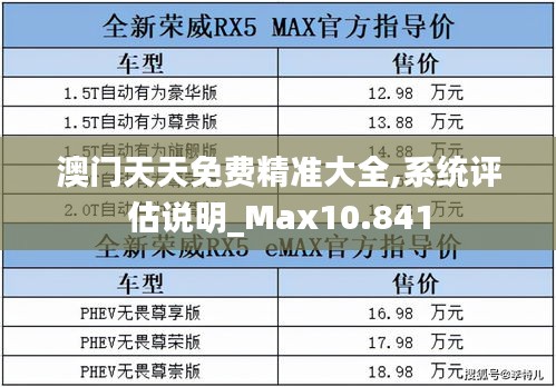 澳门天天免费精准大全,系统评估说明_Max10.841