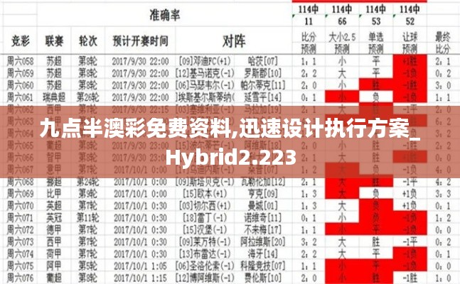 九点半澳彩免费资料,迅速设计执行方案_Hybrid2.223