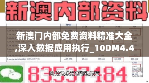 新澳门内部免费资料精准大全,深入数据应用执行_10DM4.483