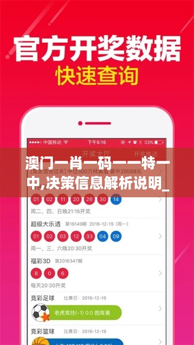 澳门一肖一码一一特一中,决策信息解析说明_试用版1.606