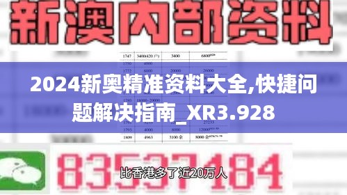 2024新奥精准资料大全,快捷问题解决指南_XR3.928