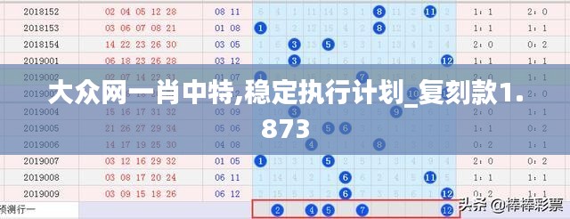 大众网一肖中特,稳定执行计划_复刻款1.873