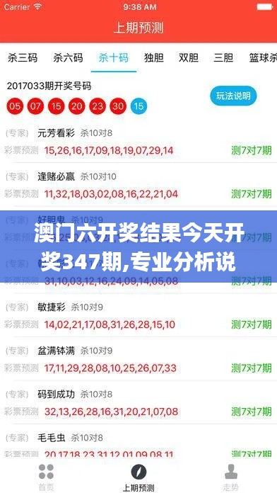 澳门六开奖结果今天开奖347期,专业分析说明_精简版7.657