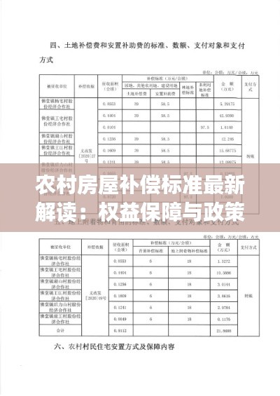 农村房屋补偿标准最新解读：权益保障与政策动向