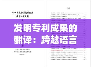 发明专利成果的翻译：跨越语言障碍的创新传播