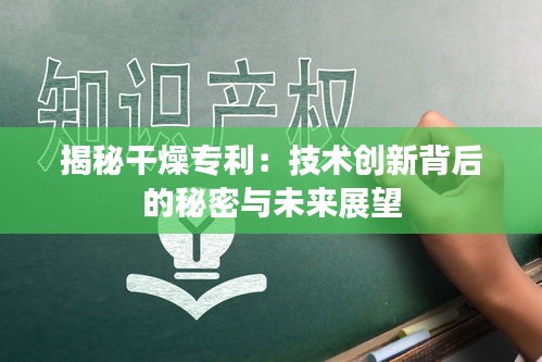 揭秘干燥专利：技术创新背后的秘密与未来展望