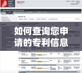 如何查询您申请的专利信息