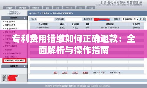 专利费用错缴如何正确退款：全面解析与操作指南