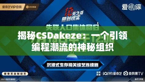 揭秘CSDakeze：一个引领编程潮流的神秘组织