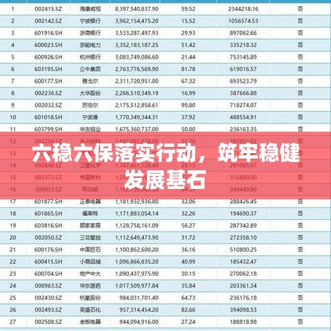 六稳六保落实行动，筑牢稳健发展基石