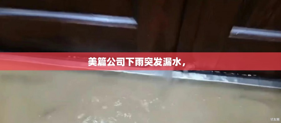 美篇公司下雨突发漏水， 