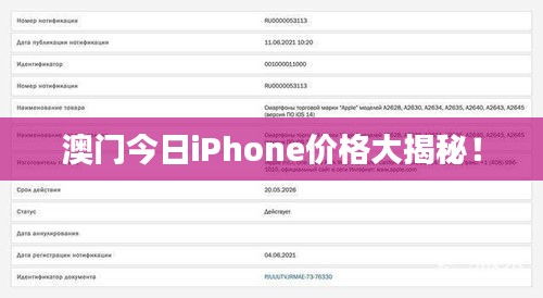 澳门今日iPhone价格大揭秘！