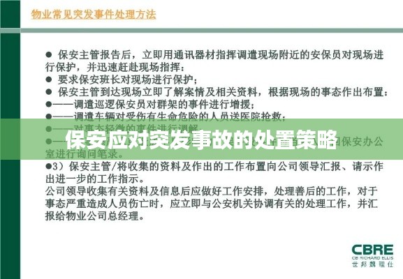 保安应对突发事故的处置策略