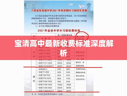 宝清高中最新收费标准深度解析